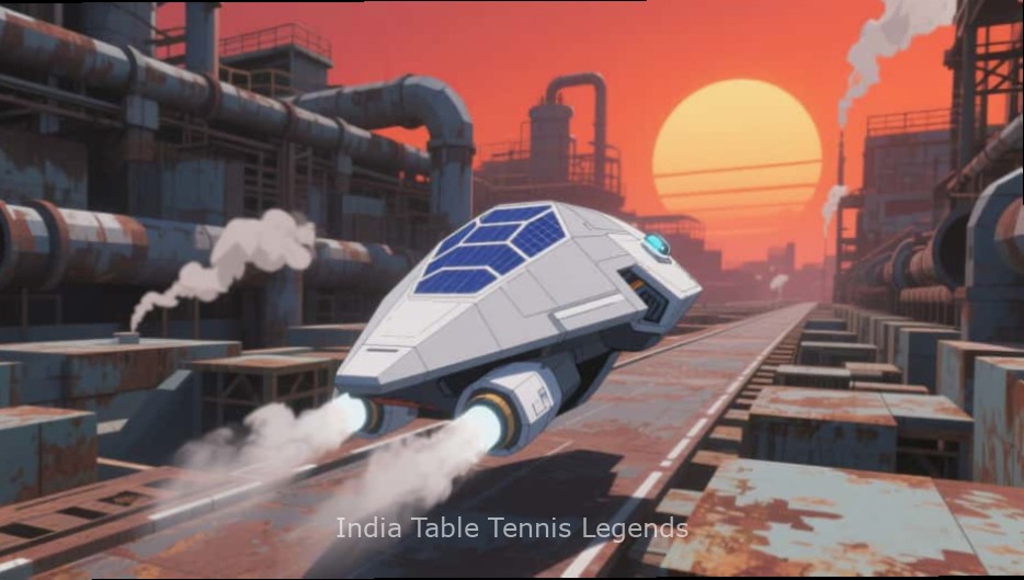 India Table Tennis Legends gameplay showing two players competing in a local tournament setting
