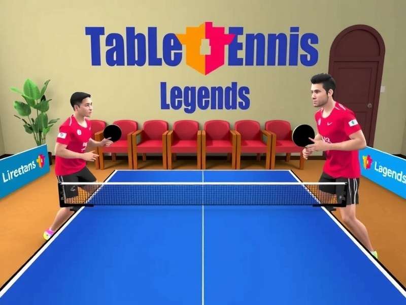 India Table Tennis Legends Gameplay India Table Tennis Legends gameplay showing two players competing in a local tournament setting
