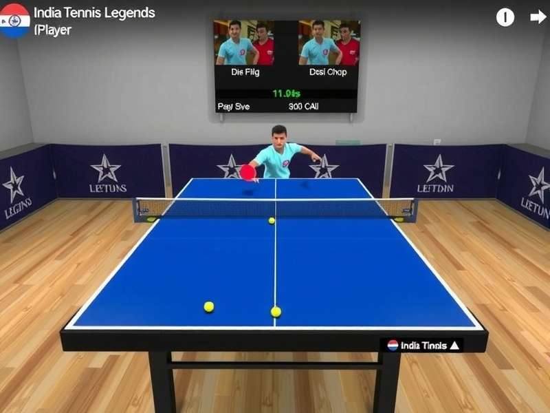Desi Chop Technique - India Table Tennis Legends India Table Tennis Legends gameplay showing a player executing the Desi Chop technique